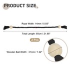 2 Pack Magnetic Curtain Tiebacks 55cm 21 65  Curtain Holdbacks Black