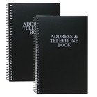 Address And Telephone Book 2-pack  Black  8x5 Inches  Organizer For Contacts