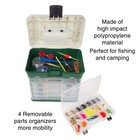 4 Drawer Tackle Box Organizer Fishing Storage Tool Box Portable Plastic Green Us