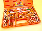 80 Pc Tap   Die Set Sae Standard Metric Mm Rethread Drill Hog   Lifetime Warranty