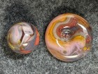 Jabo Collector Contract Marbles  Double Decade Swirl With Hand Made Stand 