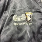 Vintage 70s Us Army Airborne Fort Campbell Kentucky Satin Bomber Jacket - Medium