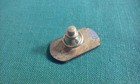 Budweiser Beer Can Shaped Lapel   Hat Pin   Tie-tack Gold-tone Metal   Enamel