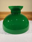 12  Fitter Emerald Green White Cased Smooth Glass Short Student Lamp Light Shade