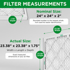 24x24x2 Merv 8 Pleated Ac Furnace Air Filters   12 Pack