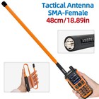 Abbree Sma-female Ham Radio Orange Antenna Vhf uhf 18 8-inch Orange  