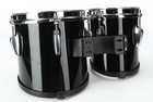 Pearl Finalist 2-pack Marching Tenor Drums - 6 And 8-inch  Midnight Black