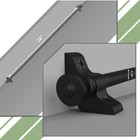 Set Of 2 Stair Black Carpet Rods For Runners Up To 28    Wide  missing Screws 