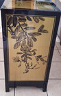 Vintage Drexel Et Cetera Chinoiserie Credenza Black Lacquer Asian Buffet Cabinet