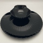 Arcoroc Black Milk Glass 2pc Coquillage Sea Shell Chip   Dip C1960s France 11 d