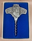 Vintage Konge Tinn Norwegian Pewter Wine Corkscrew Viking Norway In Original Box