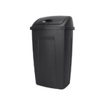 13 Gallon Trash Can Plastic Dual Swing Top Garbage Bin Kitchen Wastebasket Black