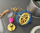 Gyroscope Spinning Top Blue Gold Metallic In Box W  Instructions