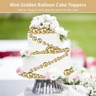 324 Pcs Gold Cake Toppers  Assorted Size Mini Balloon Cake Picks  Plastic Cup   