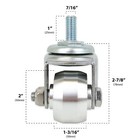 Replacement Aluminum Racing Jack Caster Wheels For 3 Ton Floor Jacks  2 Pc Set 
