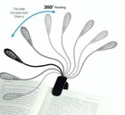 Us Led Mini Book Light Rechargeable Reading Light Lamp With Flexible Easy Clip
