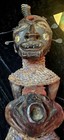 Rare Large African Tribal Art Power Figure Fetish Nkisi Figure Wood Carving Rope