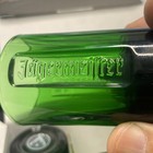Set Of 6 Jagermeister Green Glass Shot Glasses Embossed Logo Brand New 