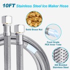 Refrigerator Water Line Kit - 10 Ft Tubing With Valve For Ice 10 Feet  Silver