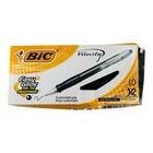 10 Pens Bic Velocity Black Ink Retractable Ballpoint Pen Medium Point