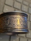 Antique English Sterling Silver Napkin Ring Ggj  Engravings Hallmarks 24g