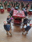 Chinese Very Rare Antique Clay   Metal Set Of Wedding Procession Sedan   Figures