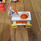 Vintage Fisher Price Little People Lot Of 11 Cars train scooter airplane see Pic
