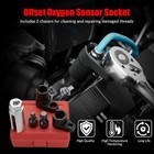 5pcs Automotive O2 Oxygen Sensor Socket Set Offset 02 Sensor Wrench Remover Tool