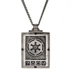 Star Wars X Rocklove New Imperial Credit Pendant Necklace - Black Rhodium