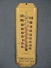 Vintage Metal Bloomer Qulity Egg Co  Thermomeater Bloomer Wis 
