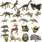 Vintage Brass Turtle Figurine Statue Home Ornaments Animal Figurines Gift Dragon