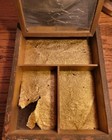 Victorian Jewelry Dresser Letter Box W  Print Wood  Mirror  Glass  Antique