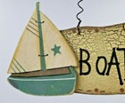Boat For Rent Distressed Wood Decor Sign 9 5  X6 5  X  25  Sailboat Starfish New