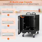 2pcs Insulated Food Pan 81 Quart Carrier Stackable 5 Full-size Pan W  4 Wheels