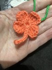       hand Crochet Shamrock 4 Leaf  Clover Bunting Irish Window Christmas Gift
