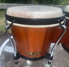 Lp Cp 6-inch And 7-inch Traditional Bongo Set Dark Wood Black Hardware Preowned