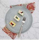 Set Of 4 Mainstays 10 5    Interwoven Braided Etched Plastic Dinner Plates     Grey