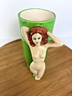 Nude Figure Beer Mug Hand Painted 1970 s