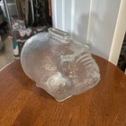 Anchor Hocking Textured Clear Glass Piggy Bank - Nwt