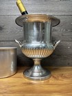 Vtg French Silver Plate Champagne Bucket 10 5    Wine Cooler W  Removable Insert