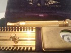 Vintage Gillette Open Comb Safety Razor Set Case Blades 1930s