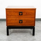 Mid Century Modern Nightstand End Side Table Dixie Drawer Vintage Walnut Danish