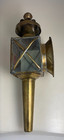 Antique Buggy Carriage Coach Lantern Candle Lamp Iron Brass
