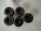 5 Genuine Bernina 8 Series Black Jumbo Bobbins With Case  slight Wear 
