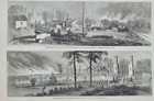 Battle Of Atlanta  1865 Vintage Print  Destruction Of  Depots   14th  20th Corps
