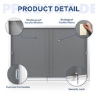 48 x34  Enclosed Bulletin Board Indoor Lockable With Sliding Glass Doors Gray