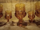 Full Set Of 12 Vintage Indiana Glass Kings Crown Goblets