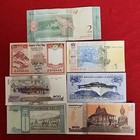Unc  Lot Of 7  Different Foreign Paper Money Banknotes World Currency 