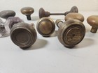 Vtg  Antique Brass Glass Knob Door Knobs Lot