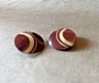 Vintage Cellloid  Brown   Ivory Shank Style Buttons Set Of 2